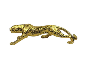 Decoratie luipaard zwart goud