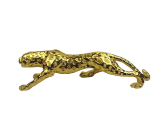 Decoratie luipaard zwart goud