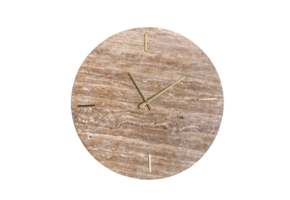 Travertine muur klok 60x60