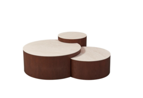 Aqua clover salontafel 3-delige bruin