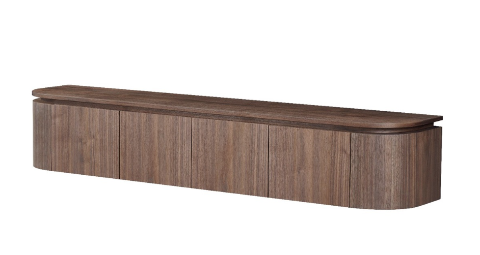 Royal brown fineer hangende tv meubel