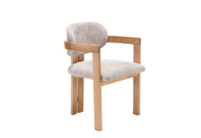 Stoel dubai brown legs taupe