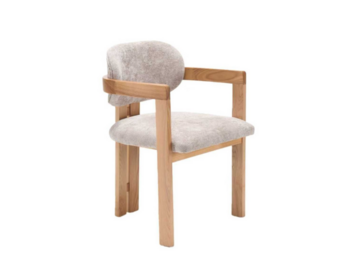 Stoel dubai brown legs taupe