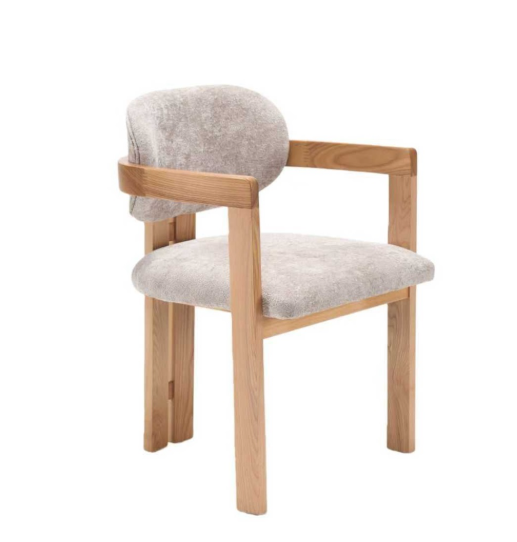 Stoel dubai brown legs taupe