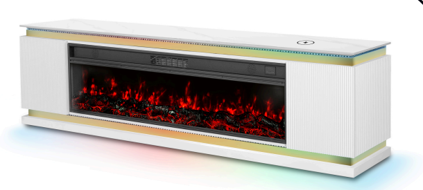 TV STAND WITH FIREPLACE 0095