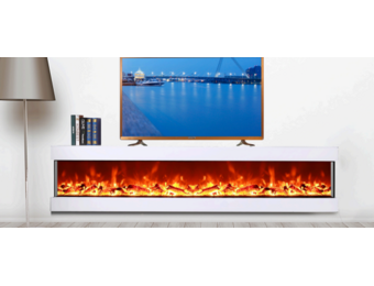 TV STAND WITH FIREPLACE ASYA