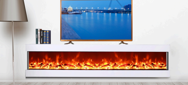 TV STAND WITH FIREPLACE ASYA