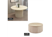 Travertine meubelset salon en eettafel
