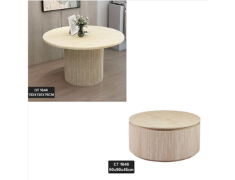 Travertine meubelset salon en eettafel