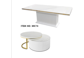 Meubelset wit goud salon en eettafel