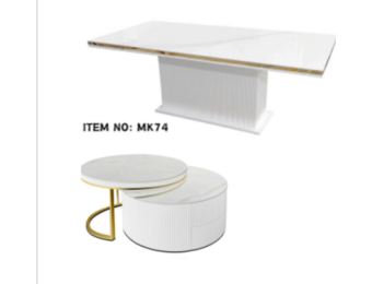 Meubelset wit goud salon en eettafel