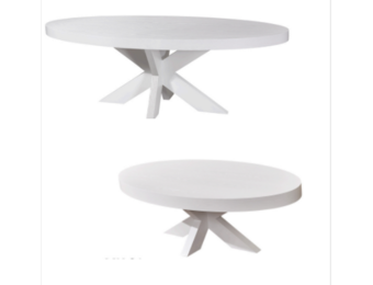 OAK WOOD Meubelset ovaal