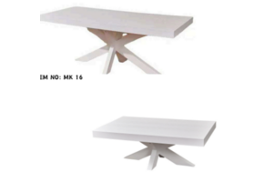 OAK WOOD VISGRAAT WIT MEUBELSET