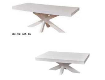 OAK WOOD VISGRAAT WIT MEUBELSET