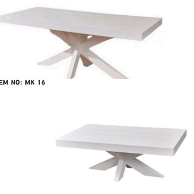 OAK WOOD VISGRAAT WIT MEUBELSET