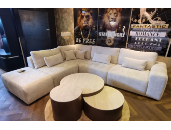 Hoekbank Bastia taupe zand Lounge links