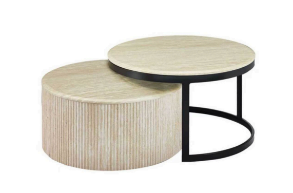 Travertine CT1867 Salontafel zwart