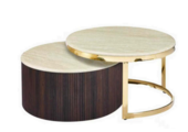 Travertine CT1867G Salontafel bruin goud
