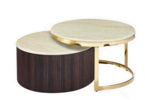 Travertine CT1867G Salontafel bruin goud