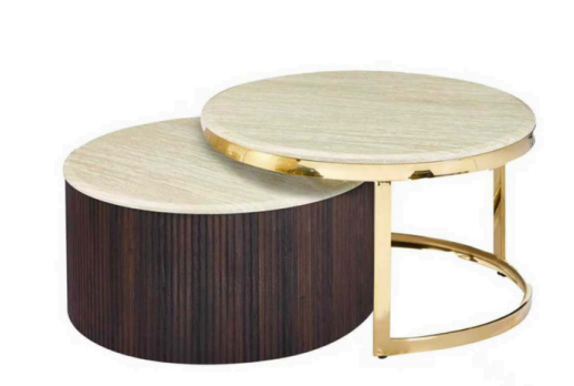 Travertine CT1867G Salontafel bruin goud