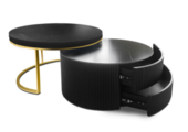 Salontafel MK21 Zwart goud met lades