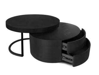 Salontafel MK21 Zwart met lades