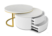 Salontafel MK21 wit goud met lades