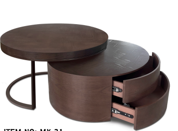 Salontafel wood bruin visgraat met lades