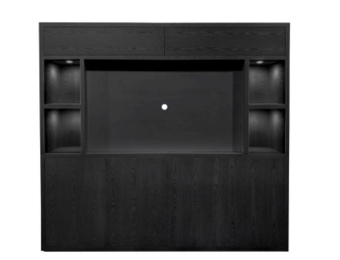 Tv meubel kast wood zwart