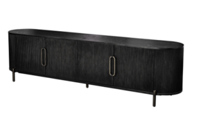 Tv meubel kast wood black