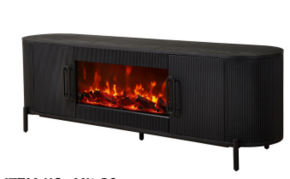 Tv kast wood black sfeerhaard