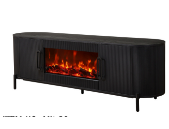 Tv kast wood black sfeerhaard