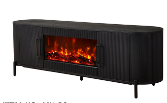 Tv kast wood black sfeerhaard