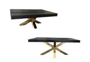 Meubelset oak wood zwart/goud