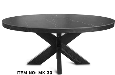 Meubelset keramiek blad krasbestendig zwart marmerlook ovaal