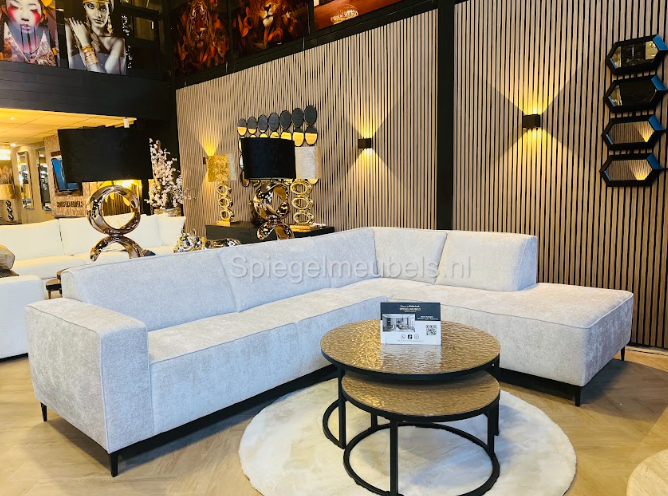 Anna  hoekbank met lounge taupe