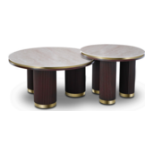 Meubelset oak eettafel en salontafel