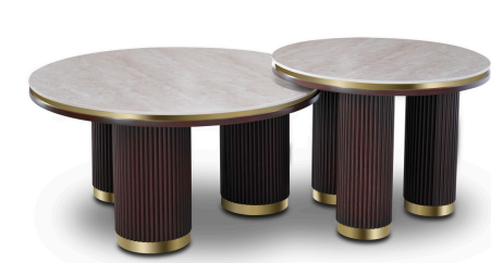 Meubelset oak eettafel en salontafel