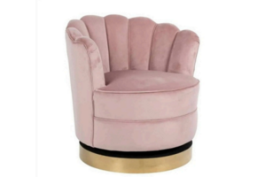 Rosa stoel goude detail