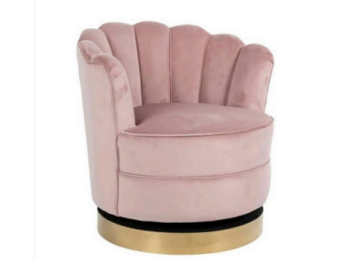 Rosa stoel goude detail