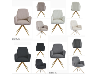 Eetkamerstoel berlin gouden poten