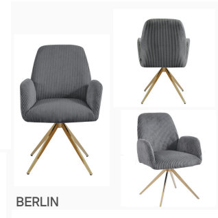 Eetkamerstoel berlin gouden poten