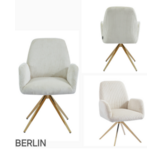 Eetkamerstoel berlin gouden poten