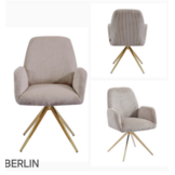 Eetkamerstoel berlin gouden poten