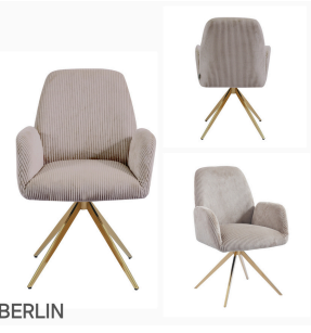 Eetkamerstoel berlin gouden poten