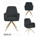 Eetkamerstoel berlin gouden poten