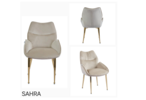 Sahra eetkamerstoel gouden poten