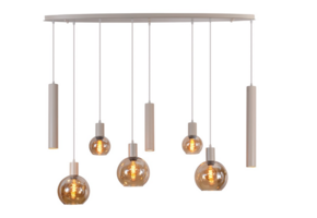 Hanglamp isabella beige ovaal 1350LX350D