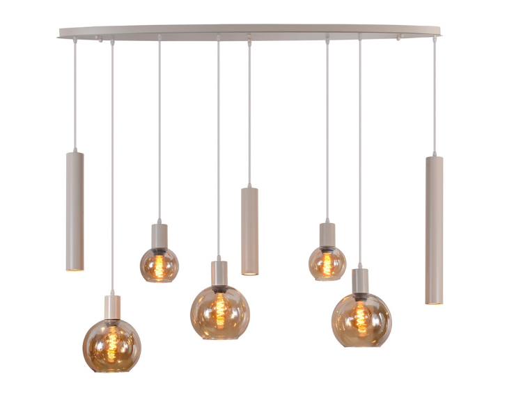 Hanglamp isabella beige ovaal 1350LX350D