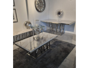 meubelset marmer zilver